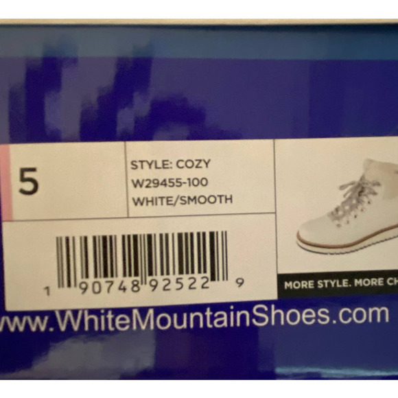 White Mountain White Leather Shearling Lined Hiking Boot - Picture 3 of 9